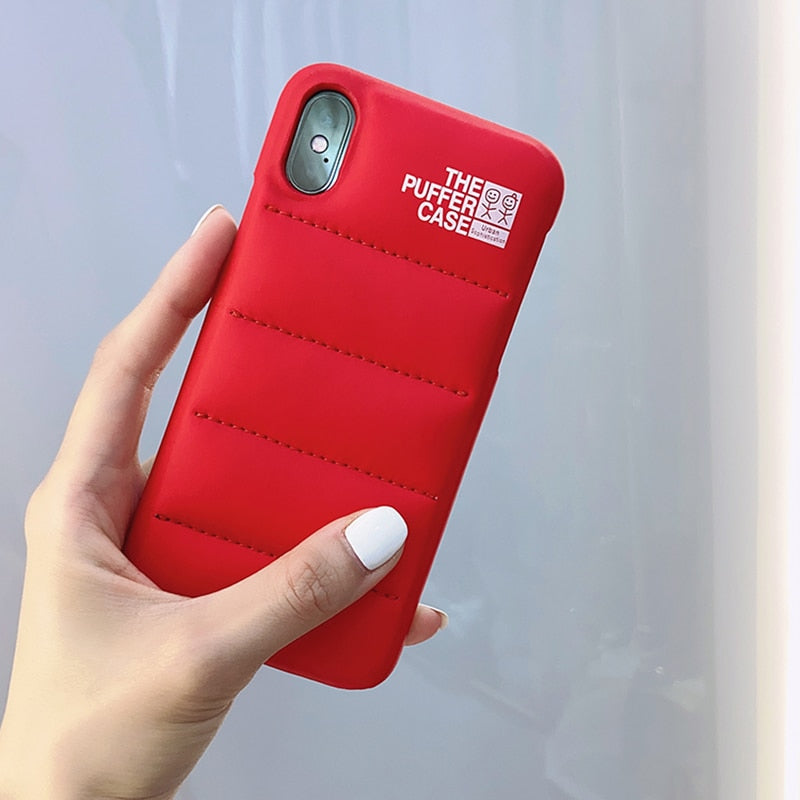 3D The Puffer Capa de telefone de pano macio para iPhone
