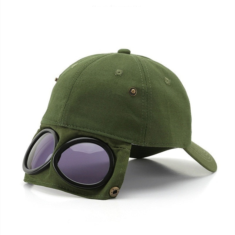 chapéu de aviador óculos de verão com personalidade boné de beisebol