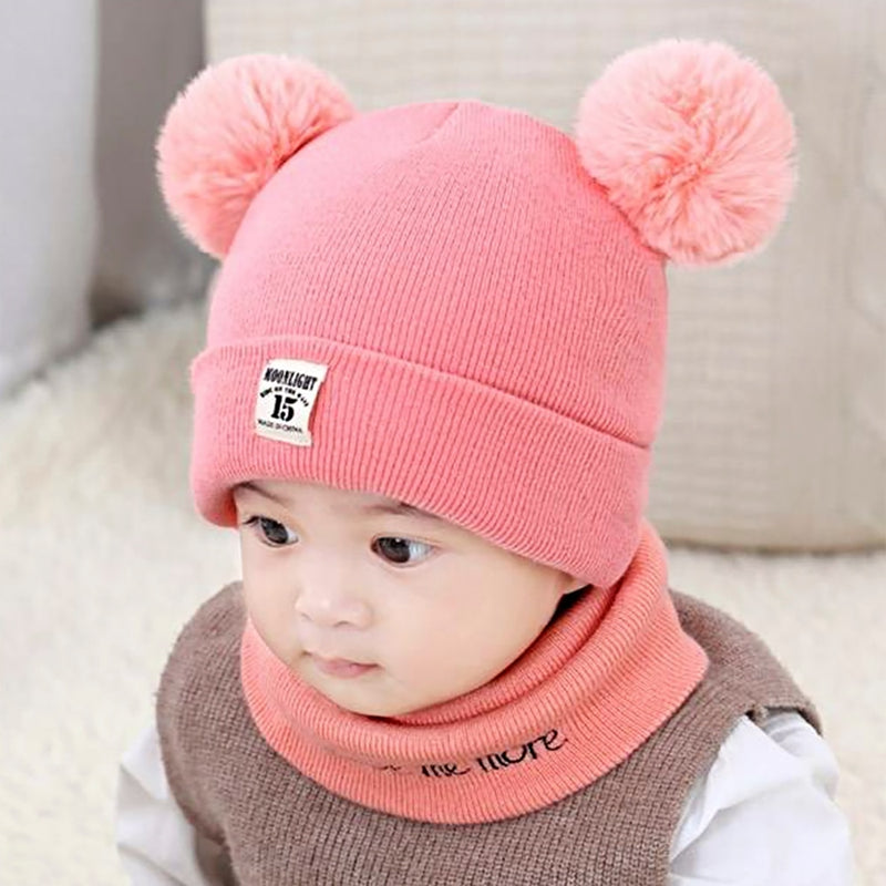 TYRY.HU 2 peças chapéus de inverno para bebês cachecol
